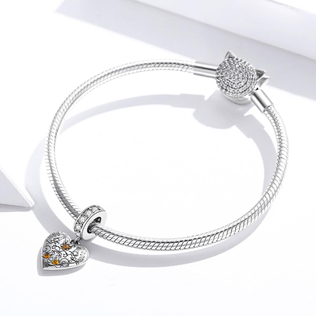 925 Sterling Silver Pine Cone Squirrel Pendant Diy Bracelet / Necklace