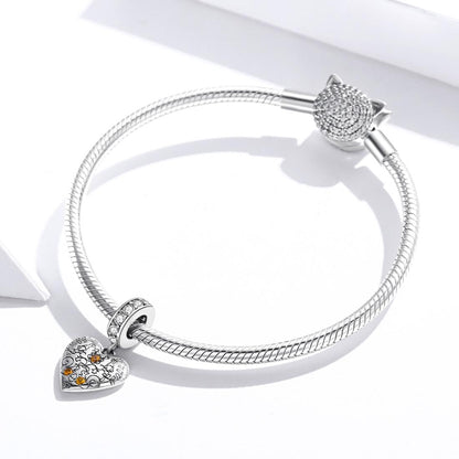 925 Sterling Silver Pine Cone Squirrel Pendant Diy Bracelet / Necklace