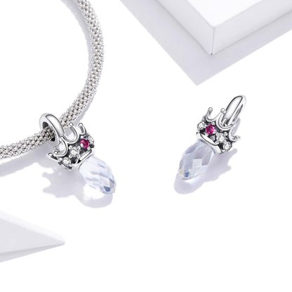 925 Sterling Silver Ornate Crown Pendant For Diy Bracelets & Necklaces