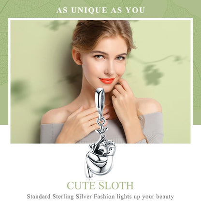 925 Sterling Silver Sloth Bead For Diy Bracelets