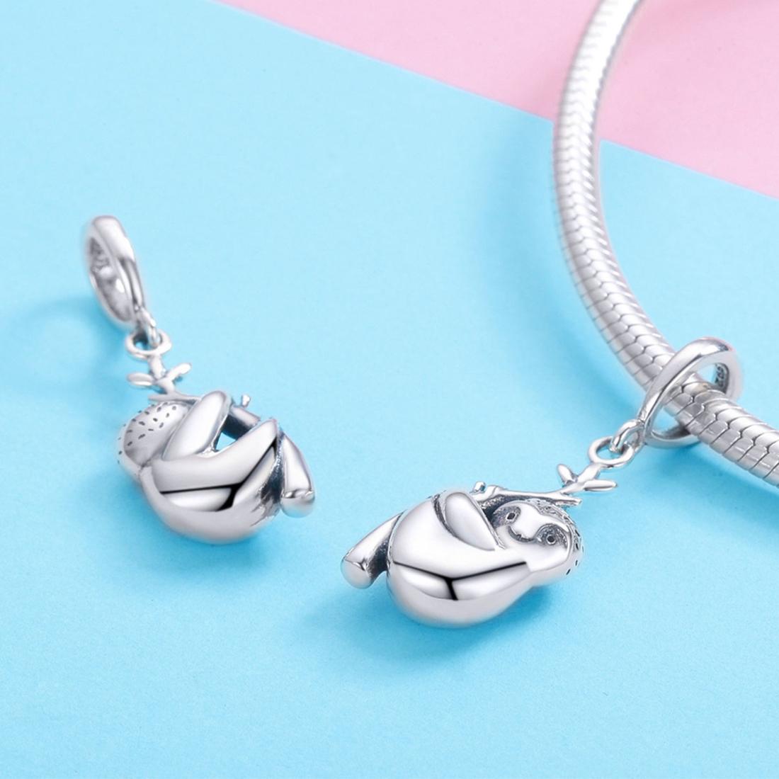 925 Sterling Silver Sloth Bead For Diy Bracelets