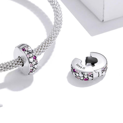 925 Sterling Silver Sparkling Love Beads For Diy Bracelets & Necklaces