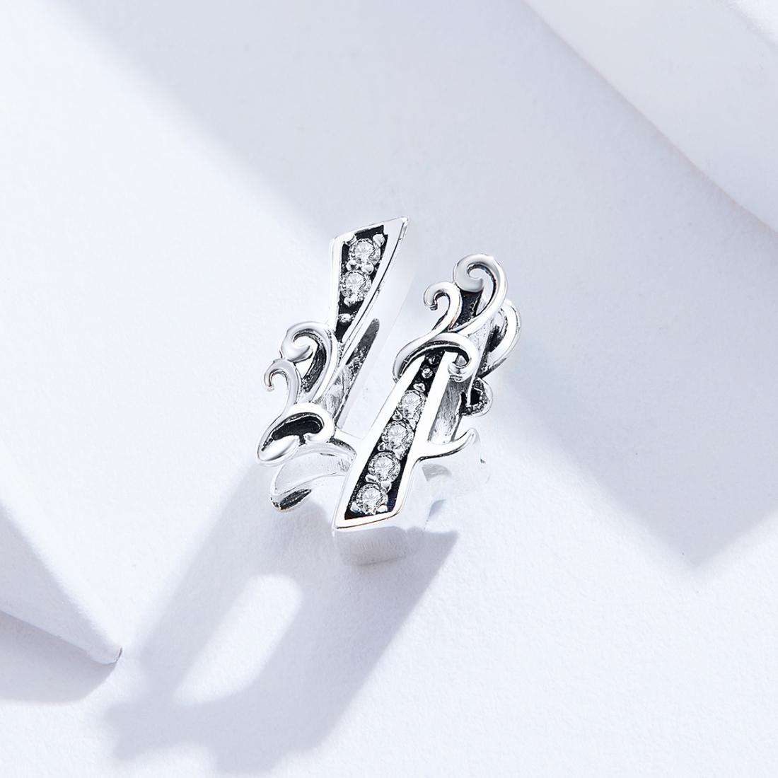 925 Sterling Silver Relief Number Series 0 9 Beads For Diy Bracelets And Necklaces Style - 4