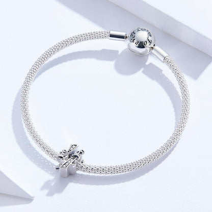 925 Sterling Silver Relief Number Series 0 9 Beads For Diy Bracelets And Necklaces Style - 4