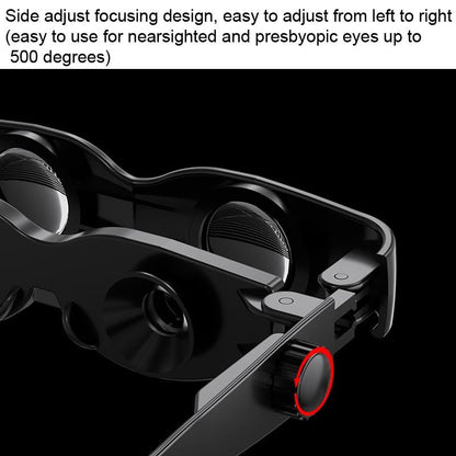 Adjustable Focus Binoculars with Glass Lenses - Grey & Yellow