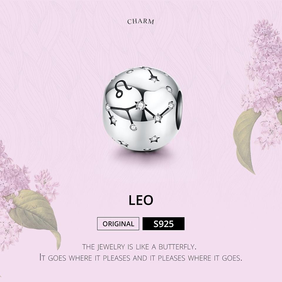 925 Sterling Silver Diy Zodiac Bracelet Beads Leo Style - Leo