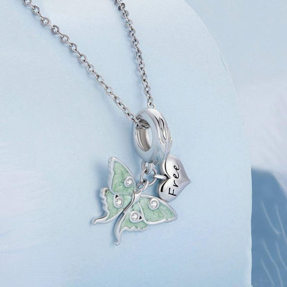 925 Sterling Silver Fresh Natural Heart Pendant For Diy Bracelet Style - Heart-Shaped