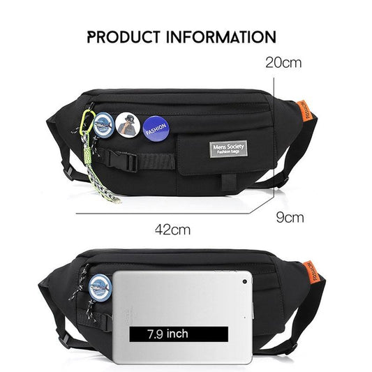 Chest Shoulder Messenger Bag Badge - Blue + Badge