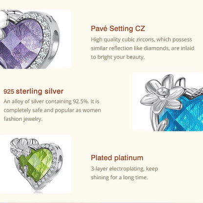 925 Sterling Silver May Birthstone Bracelet Bsc660 Love Pearl Beads Style - May