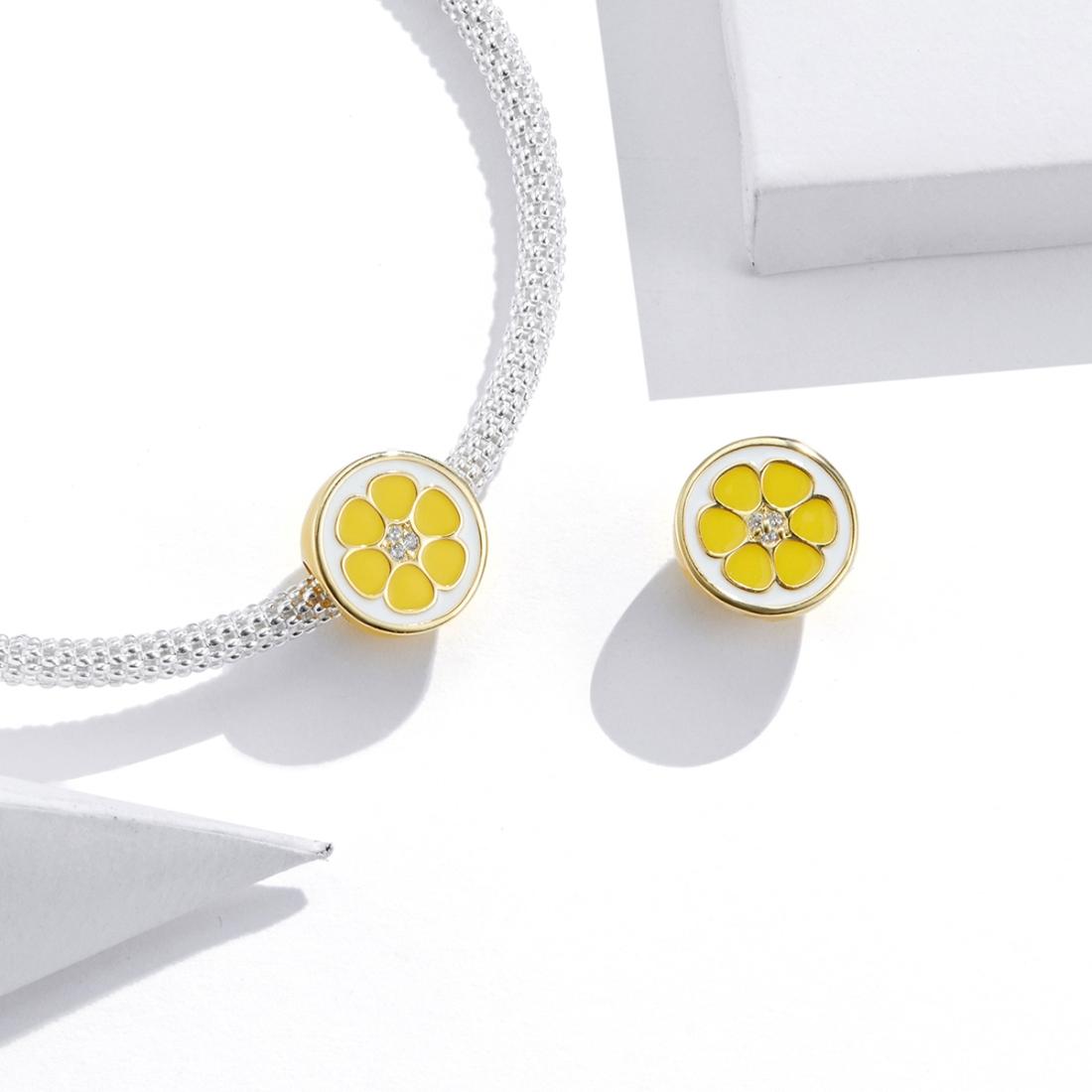 925 Sterling Silver Lemon Bead Bracelet / Necklace Accessory