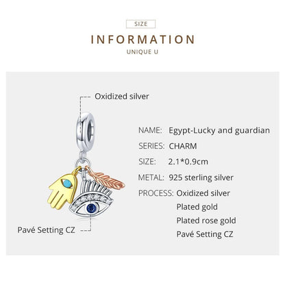 925 Sterling Silver Feather Pendant For Diy Bracelets & Necklaces