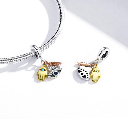 925 Sterling Silver Feather Pendant For Diy Bracelets & Necklaces