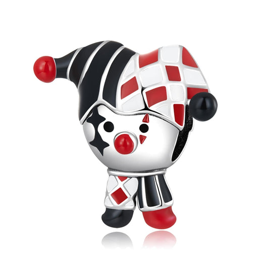 925 Sterling Silver Poker Clown Beads For Diy Bracelets & Necklaces