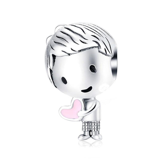 925 Sterling Silver Childhood Boy Beaded Bracelet Diy Accessory