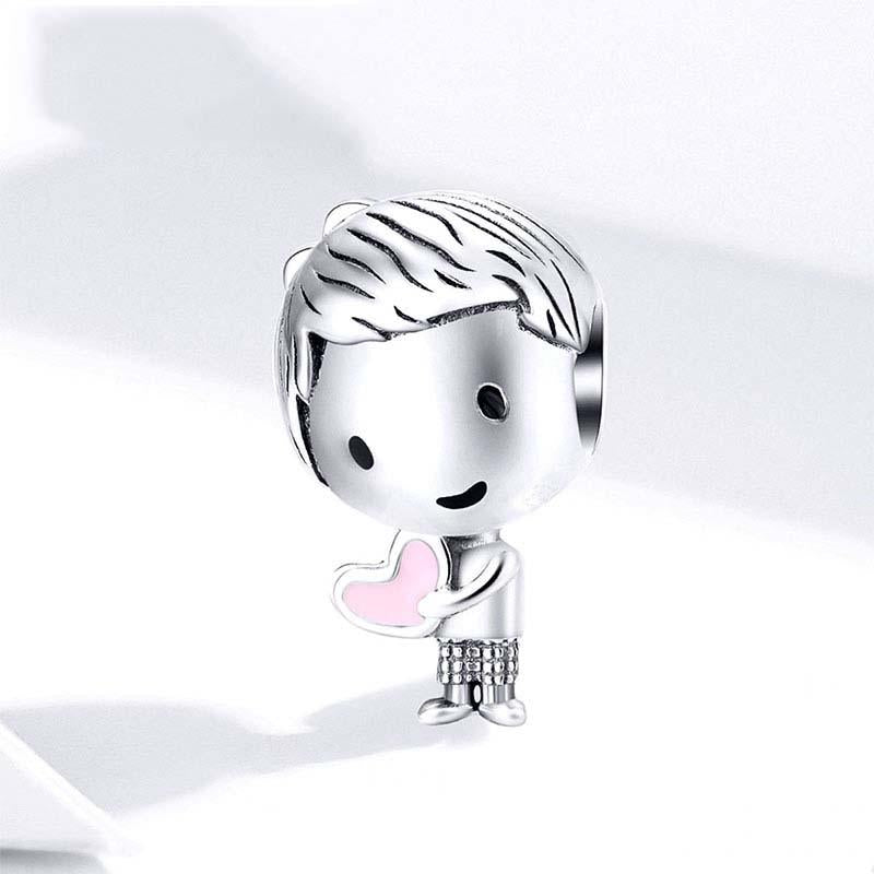 925 Sterling Silver Childhood Boy Beaded Bracelet Diy Accessory