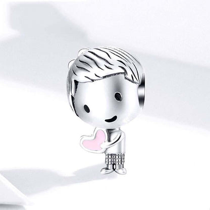 925 Sterling Silver Childhood Boy Beaded Bracelet Diy Accessory