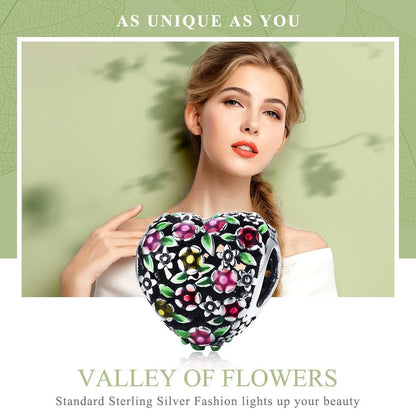 925 Sterling Silver Floral Valley Beads For Diy Bracelets & Necklaces