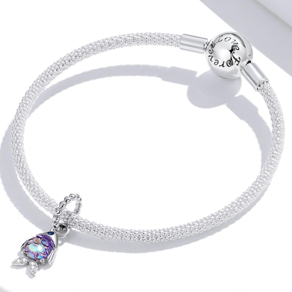 925 Sterling Silver Fantasy Fish Pendant For Diy Bracelets & Necklaces