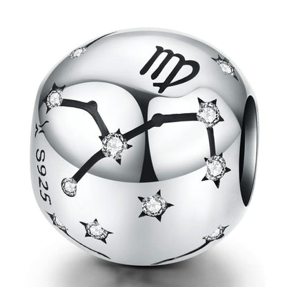 925 Sterling Silver Diy Zodiac Bracelet Beads Virgo Style - Virgo