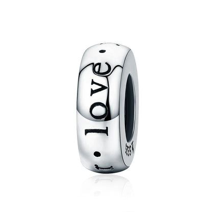 925 Sterling Silver Love Heart Beads Perfect Gift!