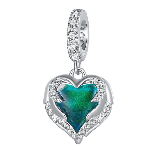 925 Sterling Silver Temperature Sensitive Heart Pendant For Jewelry