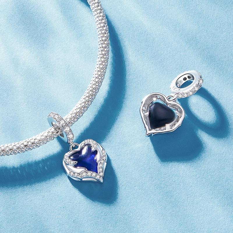 925 Sterling Silver Temperature Sensitive Heart Pendant For Jewelry