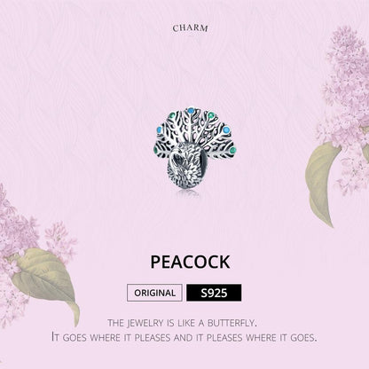 925 Sterling Silver Peacock Beaded Diy Bracelet