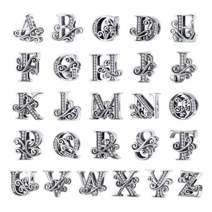 Diy Bracelet Beaded Accessories With Zircon Beads 26 Letters Style - P