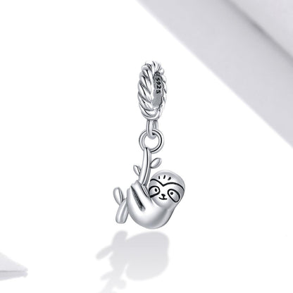 925 Sterling Silver Sloth Pendant For Diy Bracelets & Necklaces