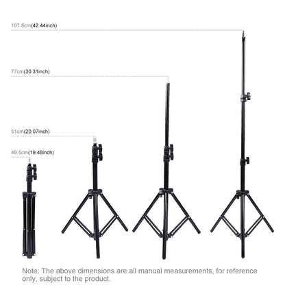 Live Broadcast Dual Phone Bracket with 1.1m Tripod & 6.2 Inch Led Ring Light Kit