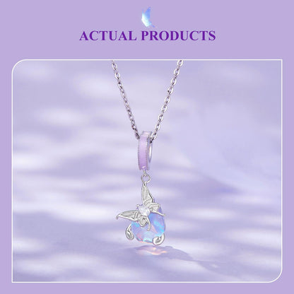 925 Sterling Silver Pastoral Butterfly Necklace Pendant