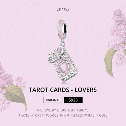 925 Sterling Silver Tarot Lover Pendant For Diy Bracelet Or Necklace