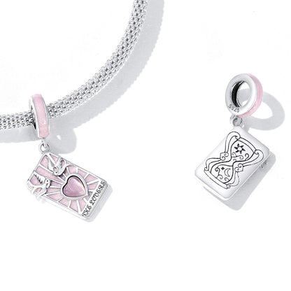 925 Sterling Silver Tarot Lover Pendant For Diy Bracelet Or Necklace