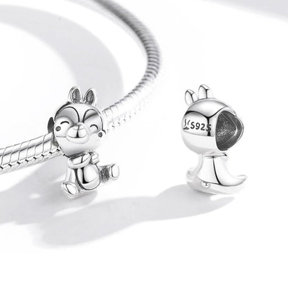 925 Sterling Silver Squirrel Charm For Diy Bracelets & Necklaces