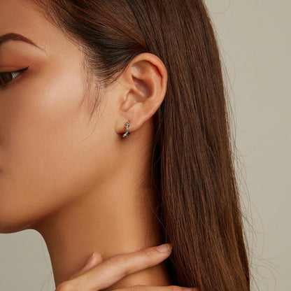 925 Sterling Silver Snake Ear Buckle Earrings For Women