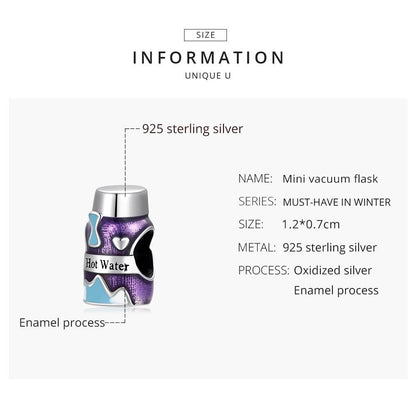 925 Sterling Silver Mini Vacuum Cup Beads For Diy Bracelets & Necklaces