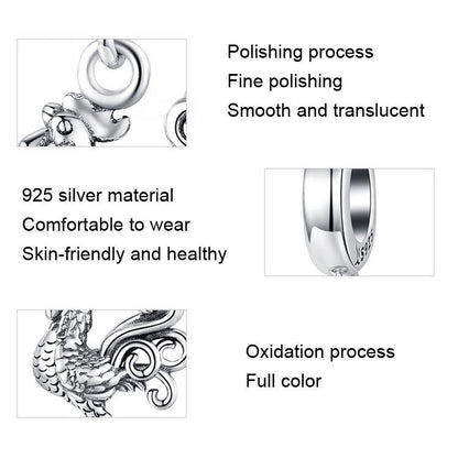 925 Sterling Silver Rooster Pendant For Diy Bracelets