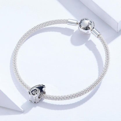 925 Sterling Silver Relief Number Series 0 9 Beads For Diy Bracelets And Necklaces Style - 6