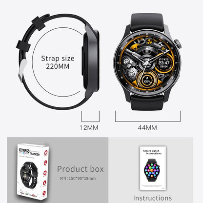 1.35 Inch Smart Watch Bluetooth Calls Health Monitoring 150+ Sports Black - Black Brown Leather