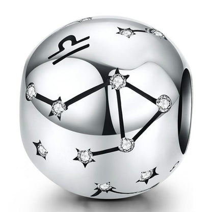 925 Sterling Silver Diy Zodiac Bracelet Beads Libra Style - Libra