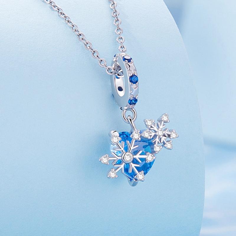 925 Sterling Silver Winter Snowflake Diy Bracelet Bead