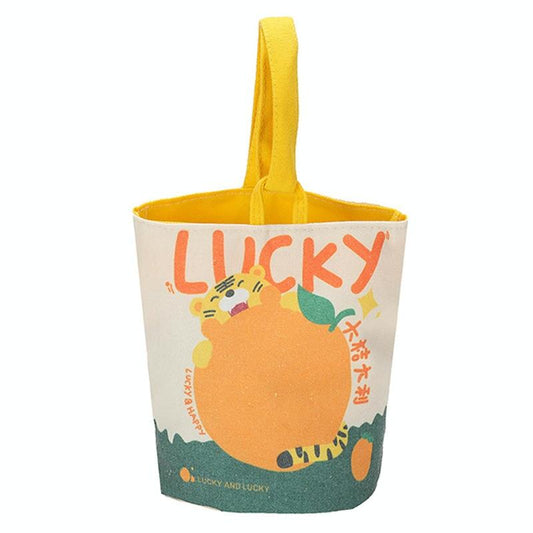 Cartoon Style Handbag - Cute Portable Outdoor - Persimmon