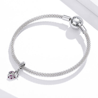 925 Sterling Silver Ladybug Pendant For Bracelets & Necklaces