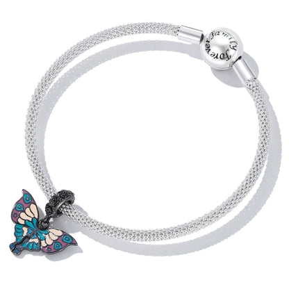 925 Sterling Silver Artistic Butterfly Pendant For Diy Bracelets & Necklaces