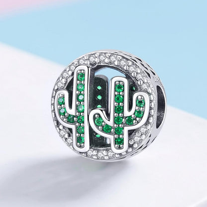 925 Sterling Silver Vigor Cactus Bead Pendant