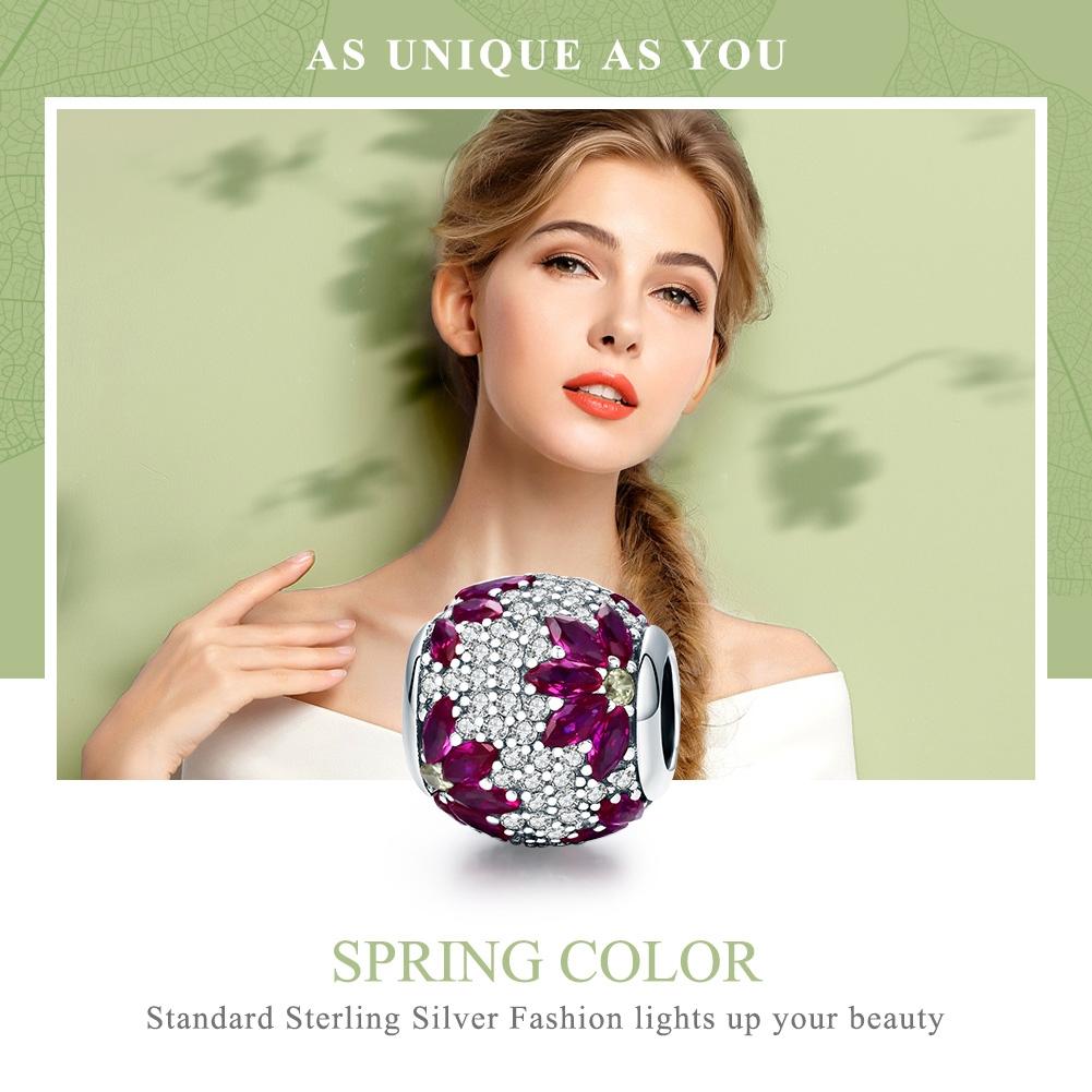 925 Sterling Silver Spring Flower Beads For Diy Bracelets & Necklaces