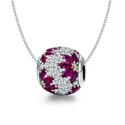 925 Sterling Silver Spring Flower Beads For Diy Bracelets & Necklaces