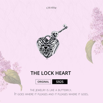 925 Sterling Silver Retro Heart Beaded Bracelet