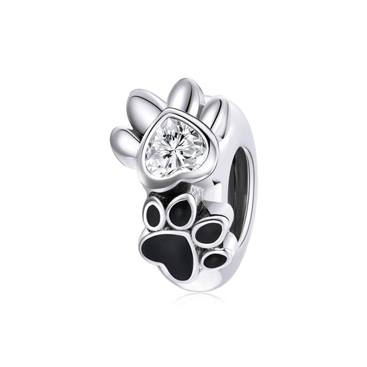 925 Sterling Silver Pet Imprint Beads For Diy Bracelets & Necklaces