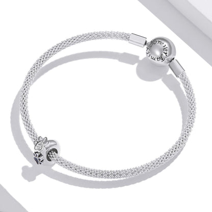 925 Sterling Silver Pet Imprint Beads For Diy Bracelets & Necklaces